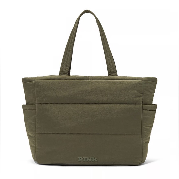 Pink VS Quilted Puffer Large Tote NWT - Picture 1 of 5